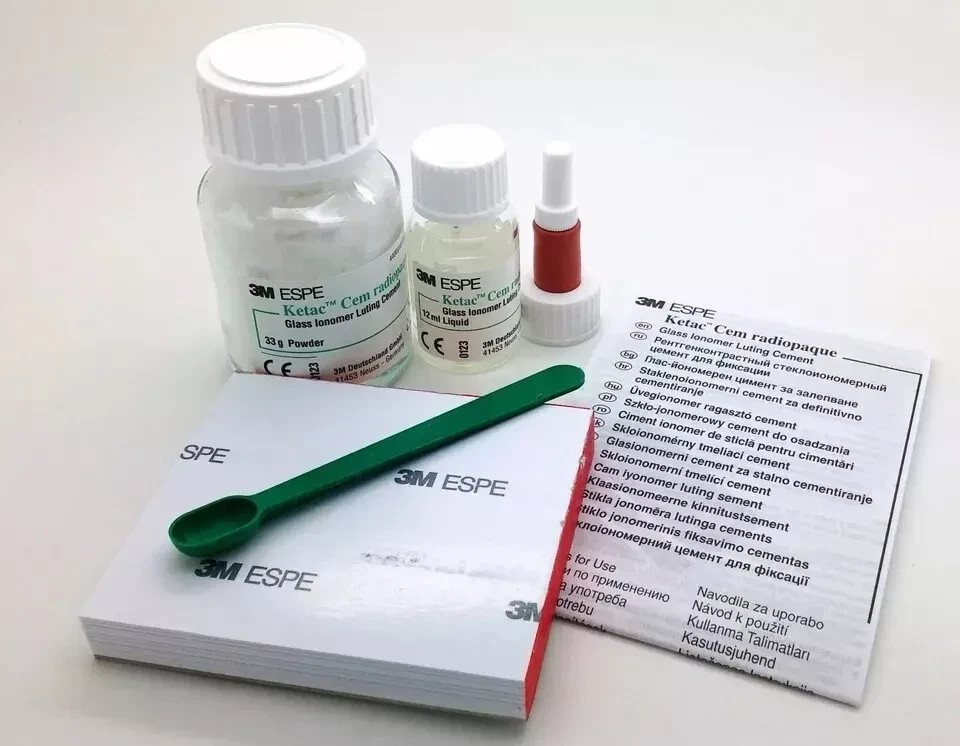 Ketac Cem Dental Radiopaque Glass Ionomer 33g Powder + 12ml Liquid Kit