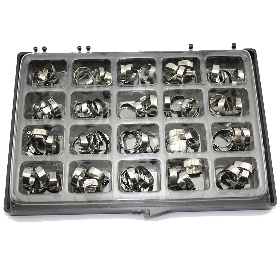 80 PCS Dental Orthodontic Roth Straight Wire Molar Buccal Tube Band Size #16-35