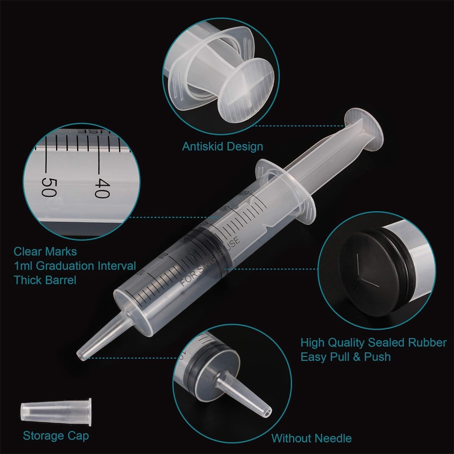 12Pack 60Ml Syringe for Liquid – Large Plastic Syringes without Needle for Jello