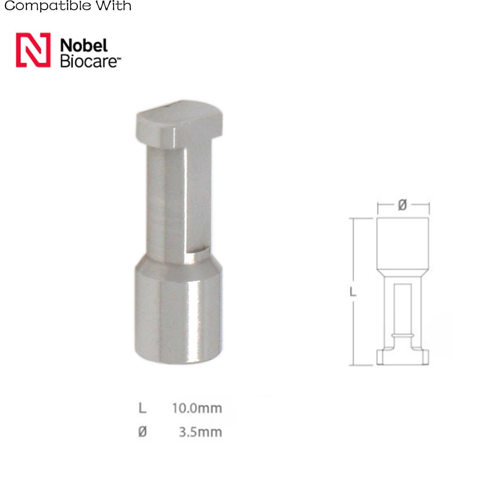 Nobel Biocare Active NP/RP Conical Connection Dental Laboranalog Implant Analog