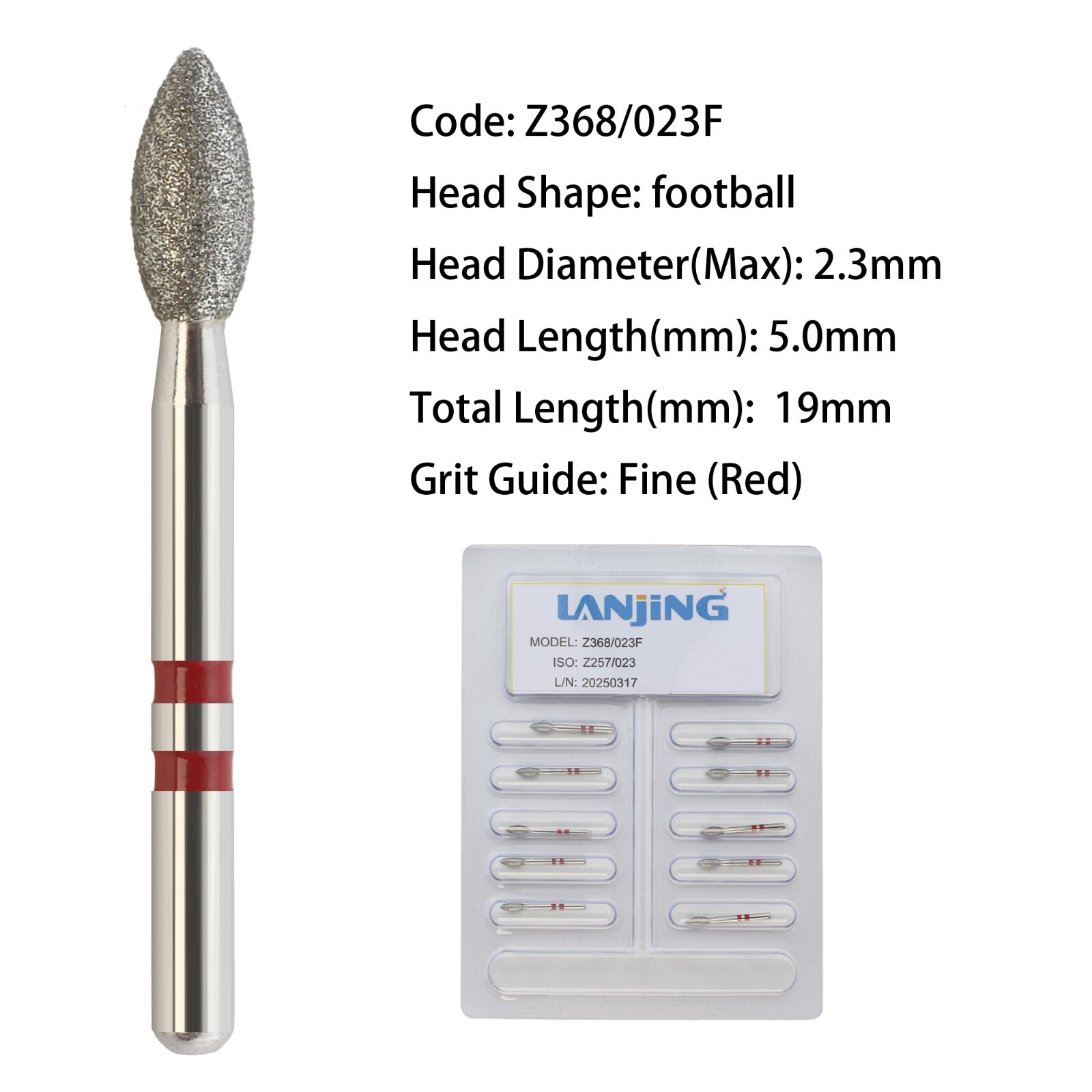 Dental Diamond Burs FG Zirconia Cutting Round End Taper Cylinder Ball High Speed