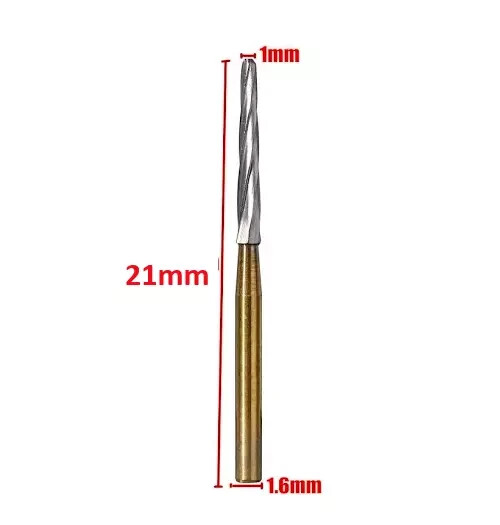 FG Endo-Z gold carbide burs with blades Friction Grip 21mm/25mm