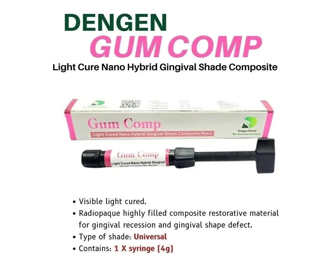 DenGen Dental Gum Comp Gingival Pink Shade 4gm Light Cure Nano Hybrid Composite