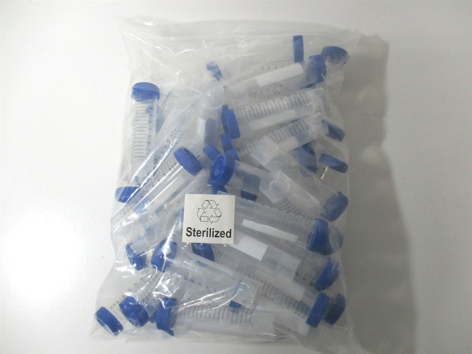 (D1002) 50mL 4.6″ Sterile Polypropylene Plastic Clear Centrifuge Tube – Qty 50