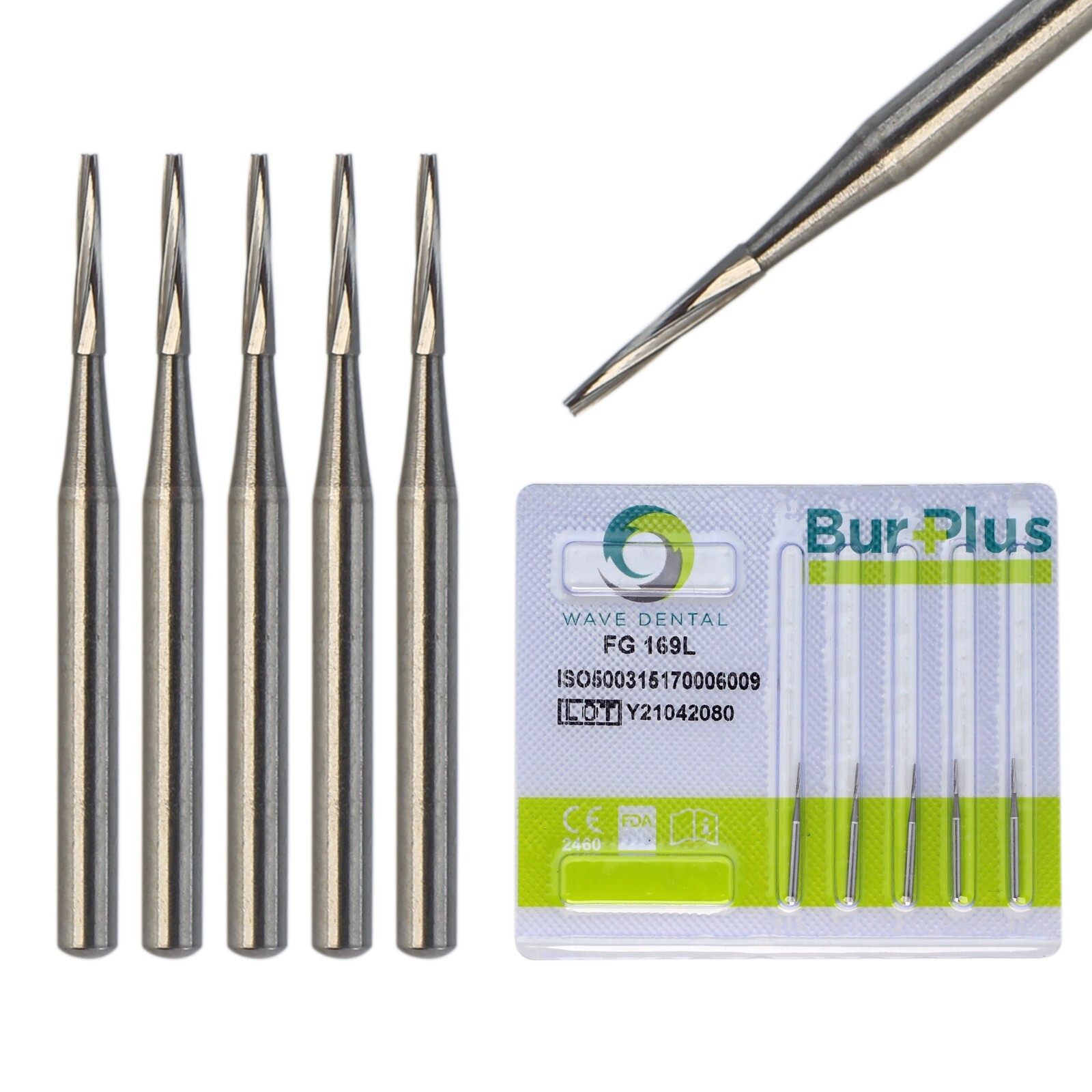 Wave Dental Tungsten Carbide Burs FG 169L Long Head For High Speed Handpiece