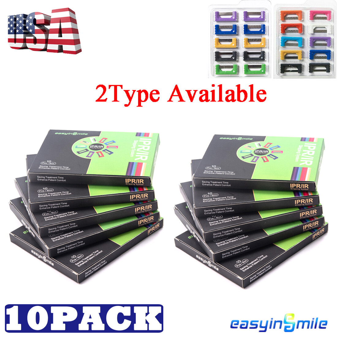 Dental Ortho Interproximal Reduction Enamel Strip Ortho IPR/IR Strips Kit 10pACK