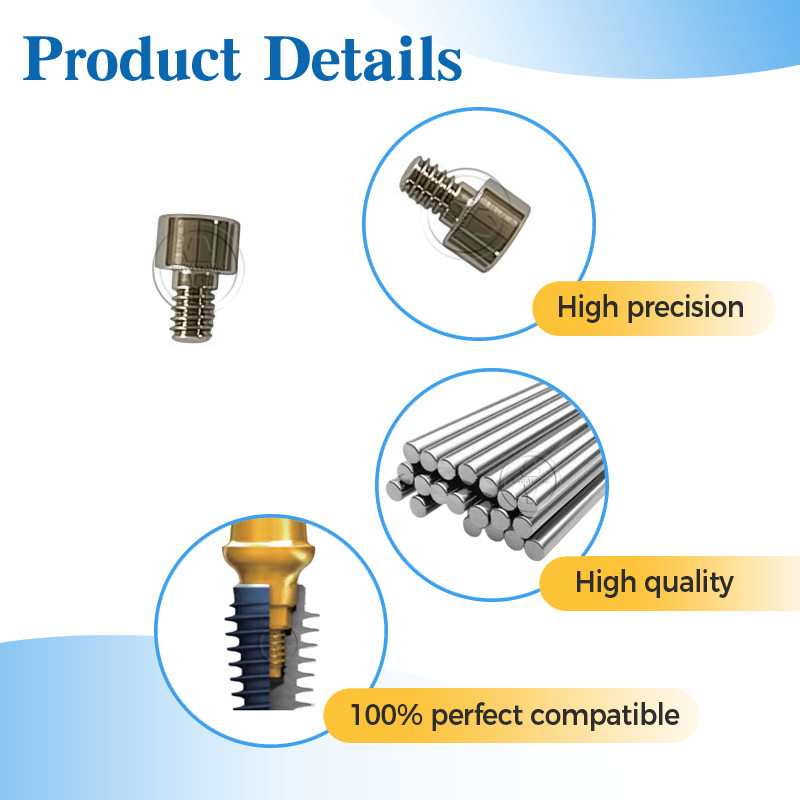 10 pcs Titanium abutment screw Titanium MU Ti screw copatible with Osstem TS