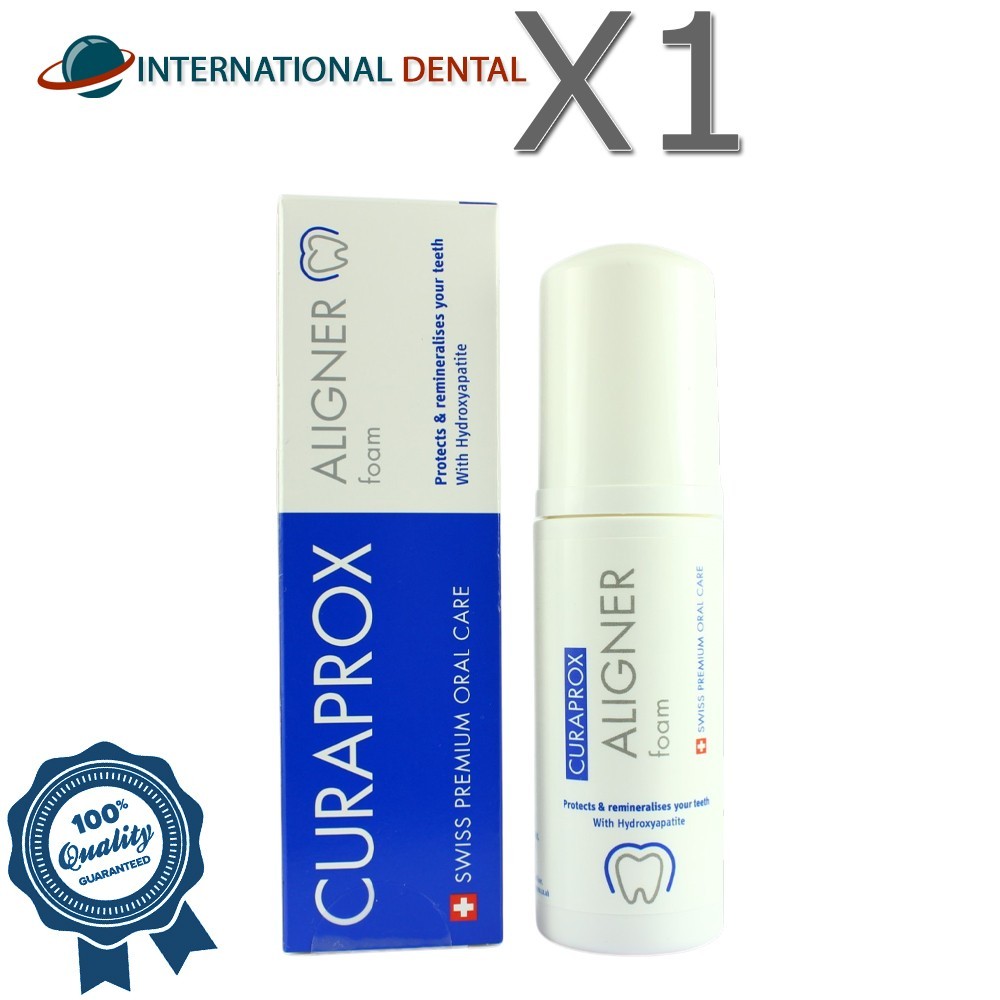 Curaprox Aligner Dental Foam 40ml Mint Oral Care Cleanser for Aligners Retainers