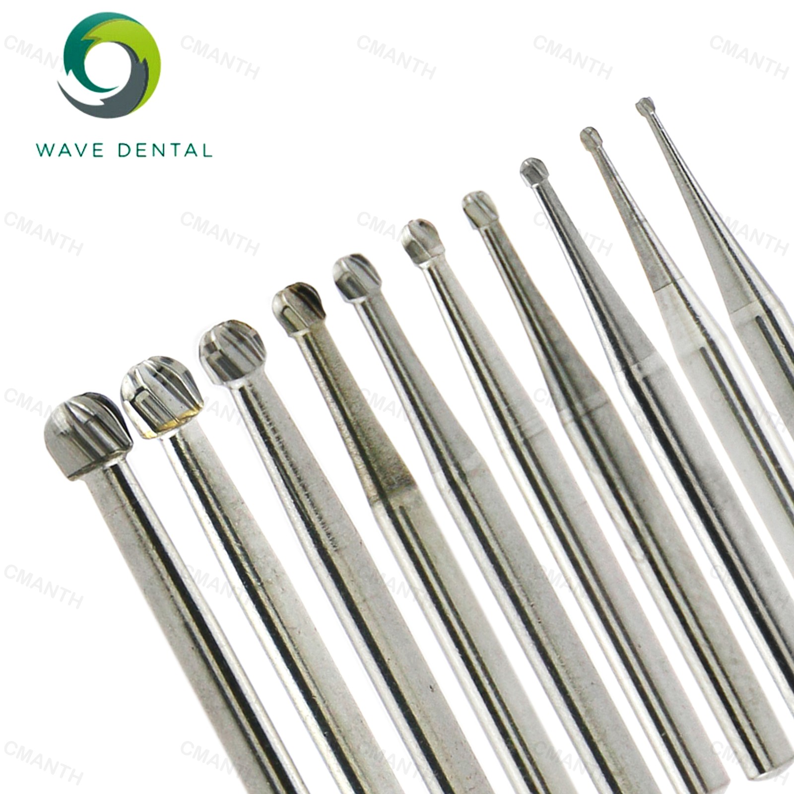 WAVE Dental Tungsten Carbide Burs Round Head FG High Speed Dia.1.6mm 5Pcs/Pack