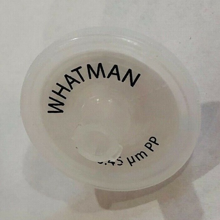 (4) Whatman Syringe Filter Polypropylene Puradisc .45um Pore Size 25mm Diameter