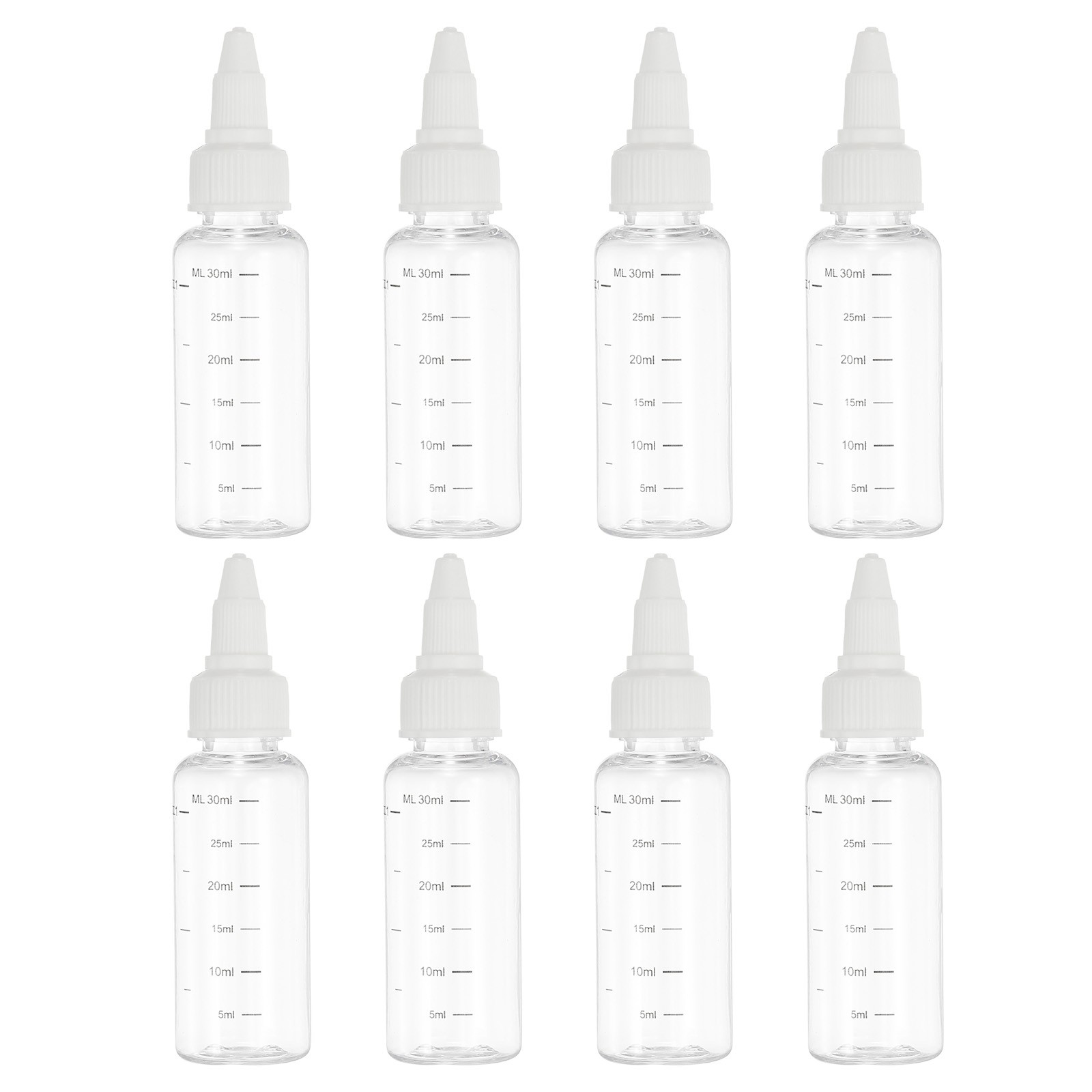 30 ml/1 OZ Plastic Squeeze Bottle, 8 Pcs Dispensing Bottles, Transparent