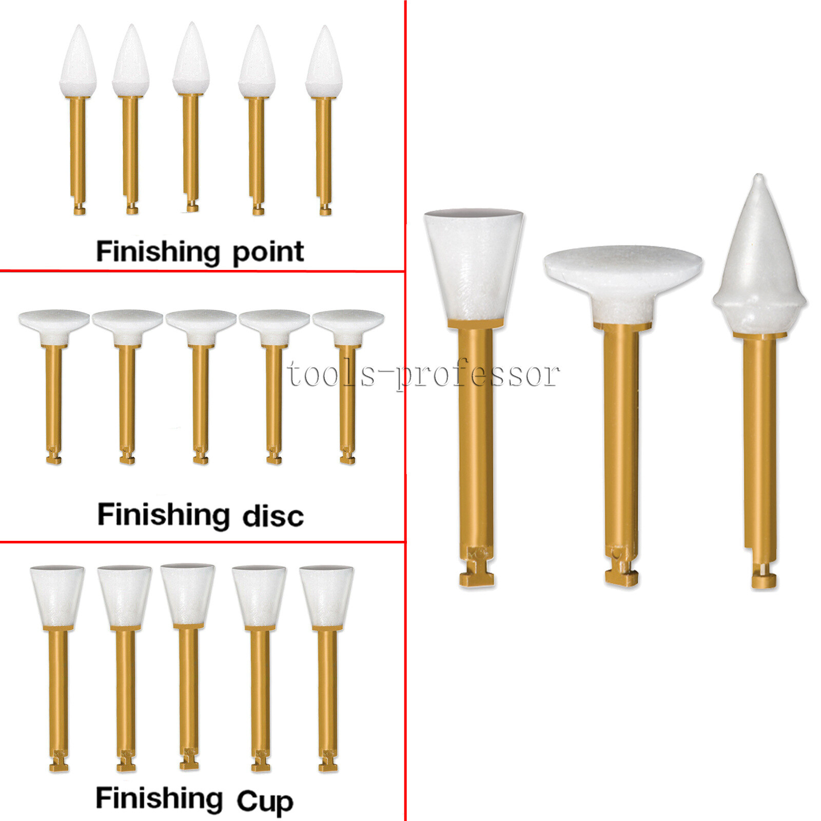 ENHANCE Dental Finishing Finisher Cups Points Discs Composite Polishing RA Shank