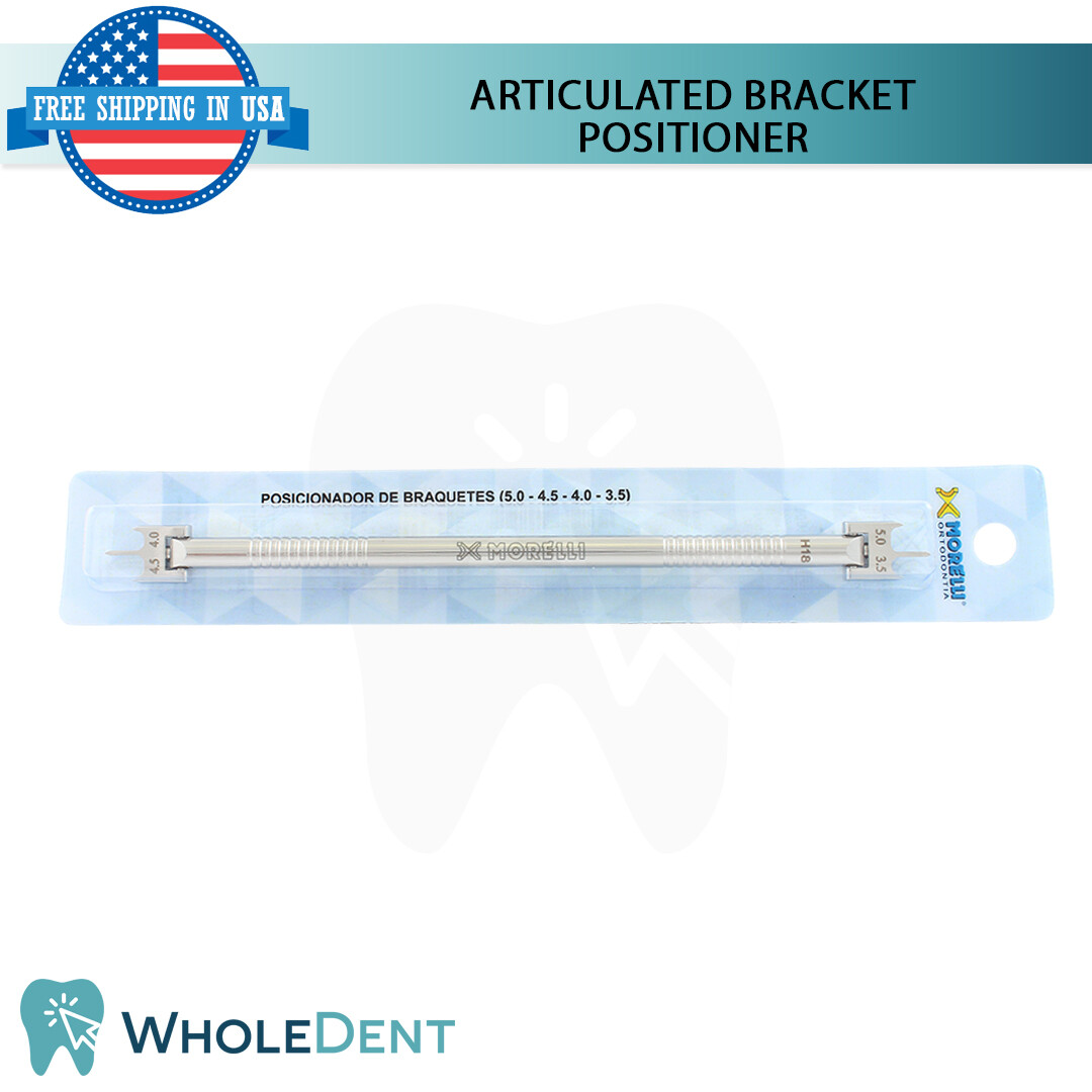 Dental Articulated Bracket Positioner Orthodontic 2 Sided Gauge Tool Morelli
