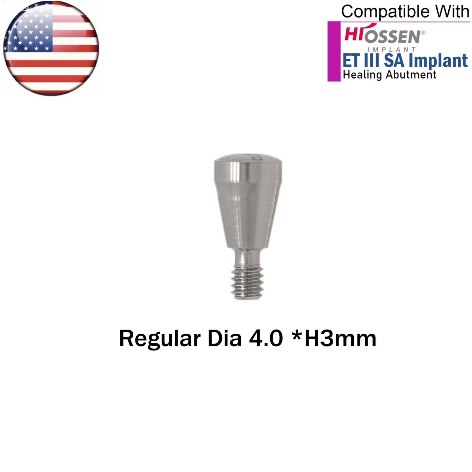 US Dental Regular Platform Healing Abutment Cap fits Hiossen Osstem ET Hexagon