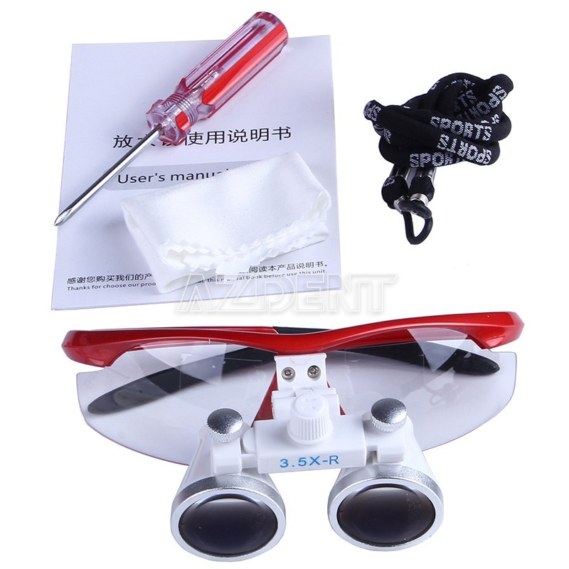 3.5X Dental Surgical Magnifier Medical Magnifying Binocular Loupes AZDENT