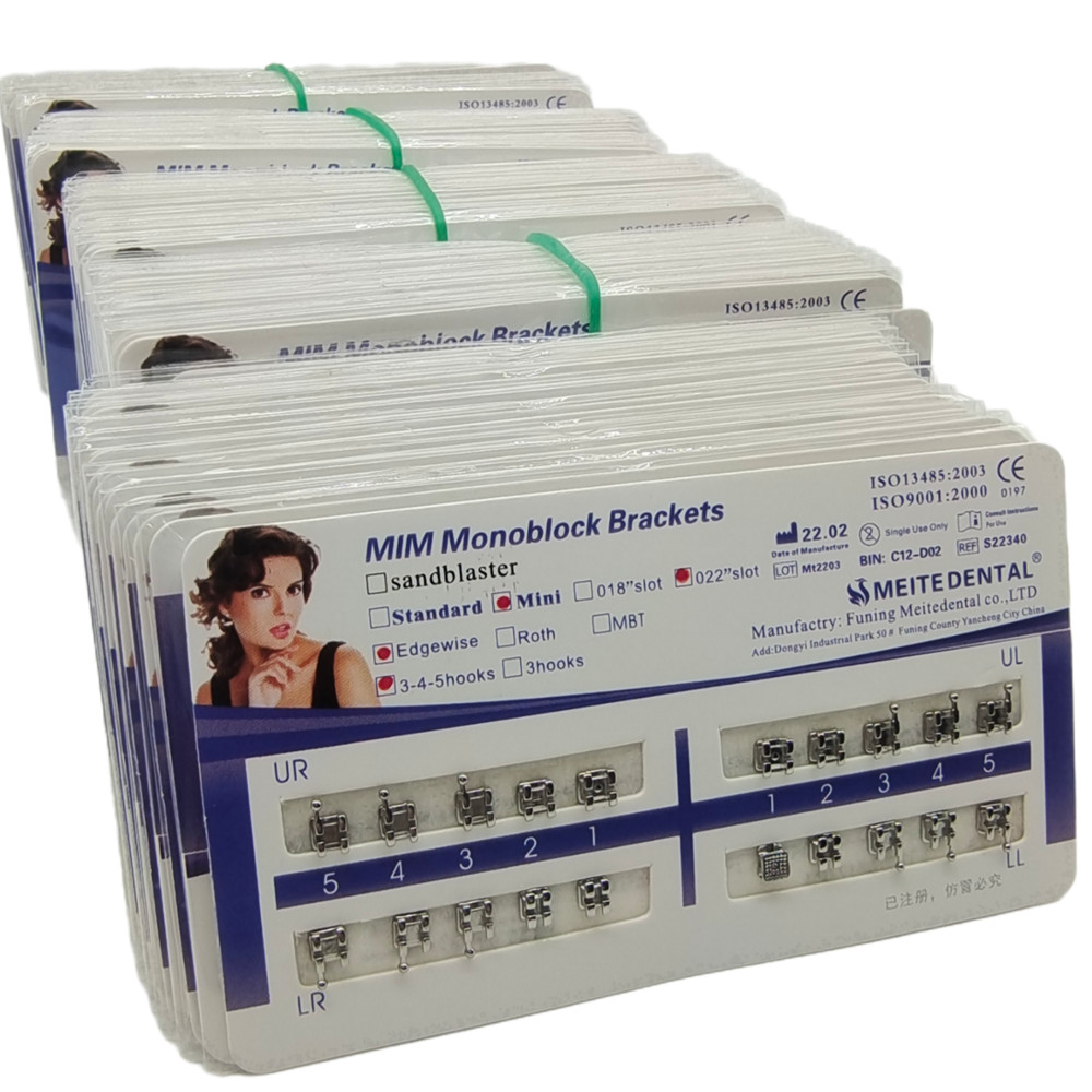 20pc/Kit Dental Orthodontic Bracket Braces MIM Mini Edgewise .022 Hooks 3-4-5