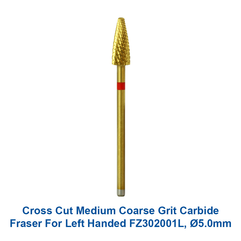 Dental Lab Cross Cut Medium Coarse Grit Carbide Fraser For Left Handed FZ302001L