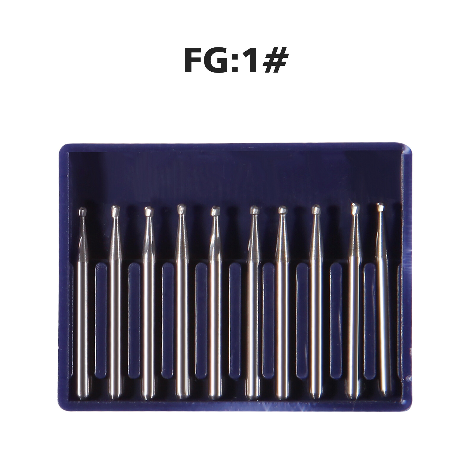 10PCS Dental Tungsten Carbide Gold Burs Trimming & Finishing & Polishing Flame