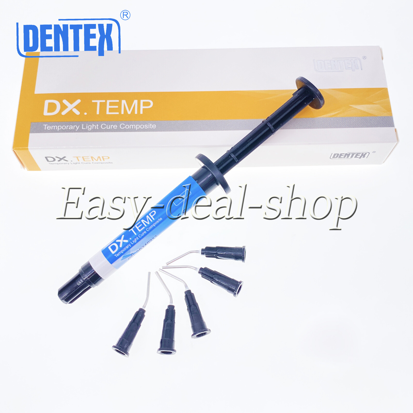Dental Temporary Flow Light Cure Filling Composite Resin 2.5g DENTEX Blue