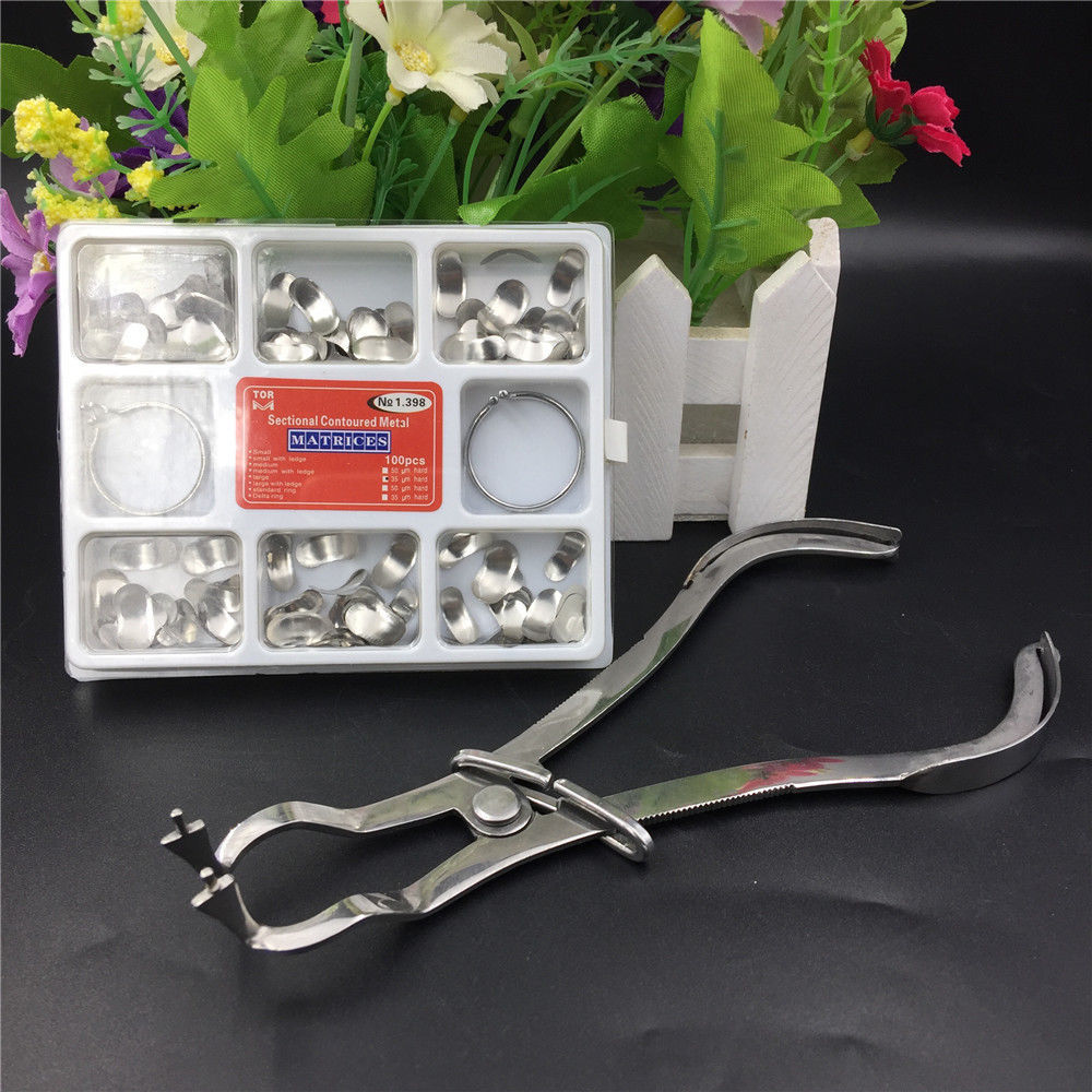 5×Dental TOR VM Orthodontic Sectional Contoured Matrices 35 μm Hard 2 Ring