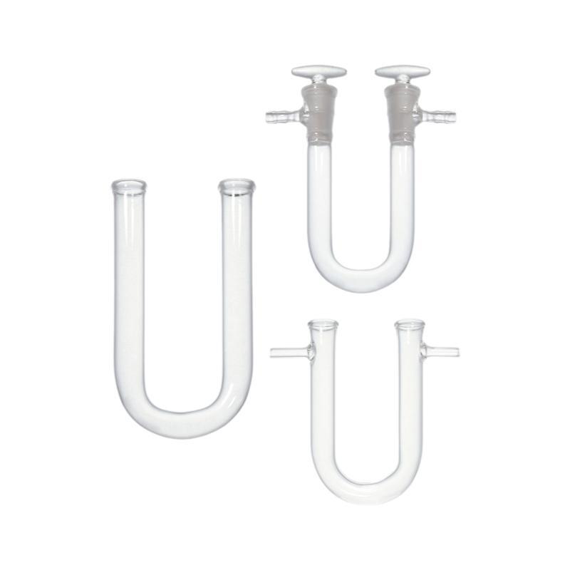 Lab Supply: Borosilicate U-shaped Glass Tube, Various Sizes, Chemistry Drying ca