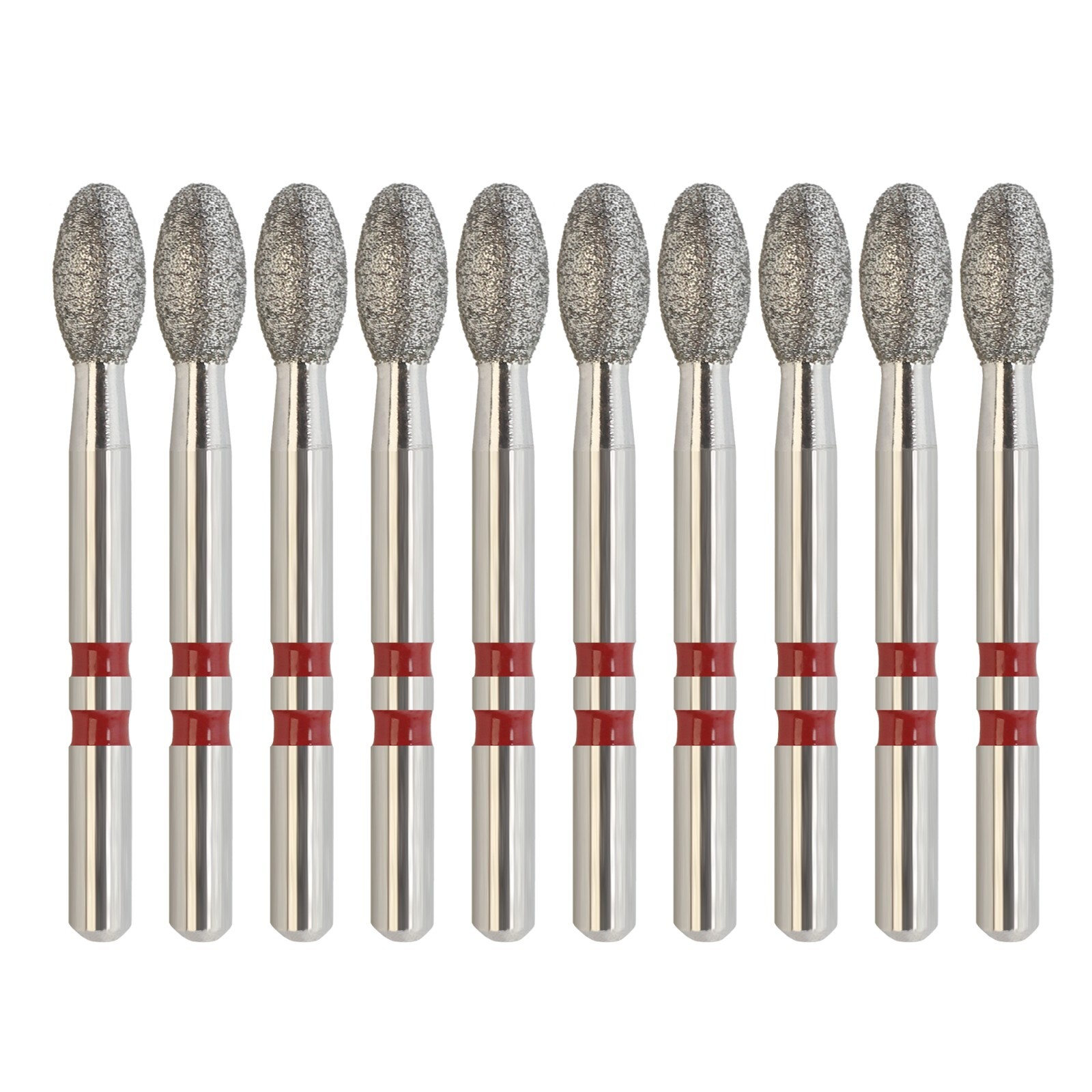 Zirconia Diamond Burs Friction Grip Egg Football Ball Round End Taper Cylinder