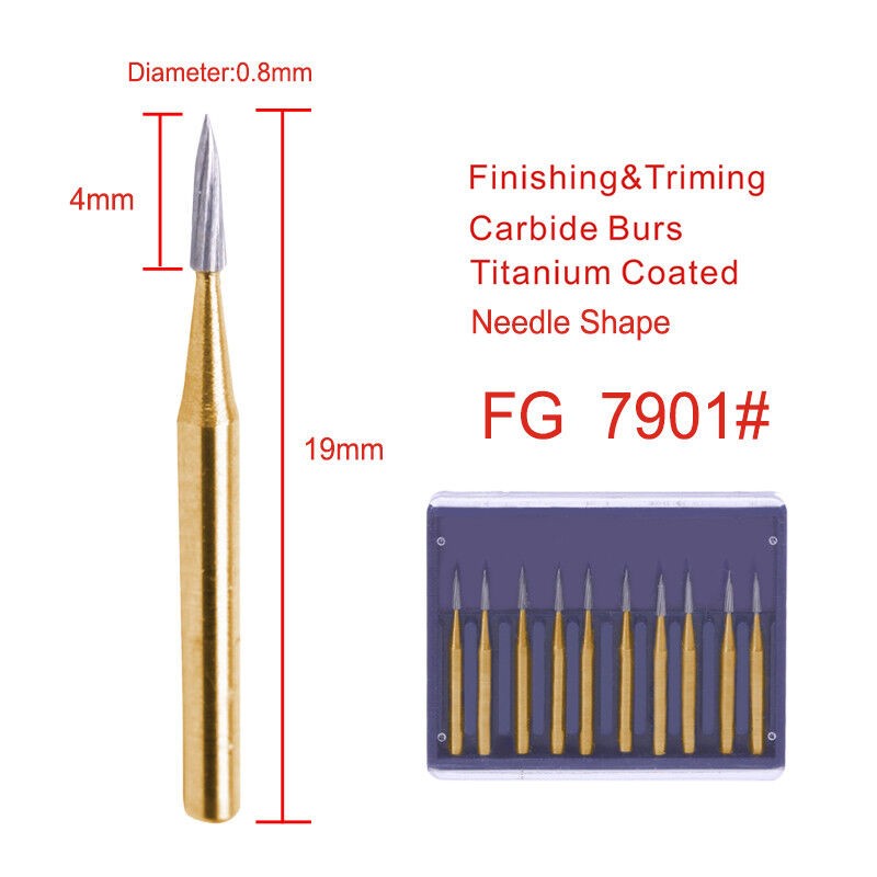 FG7901 SANDENT Carbide Burs 7901 TRIMMING & FINISHING 12BLADE T&F Bur