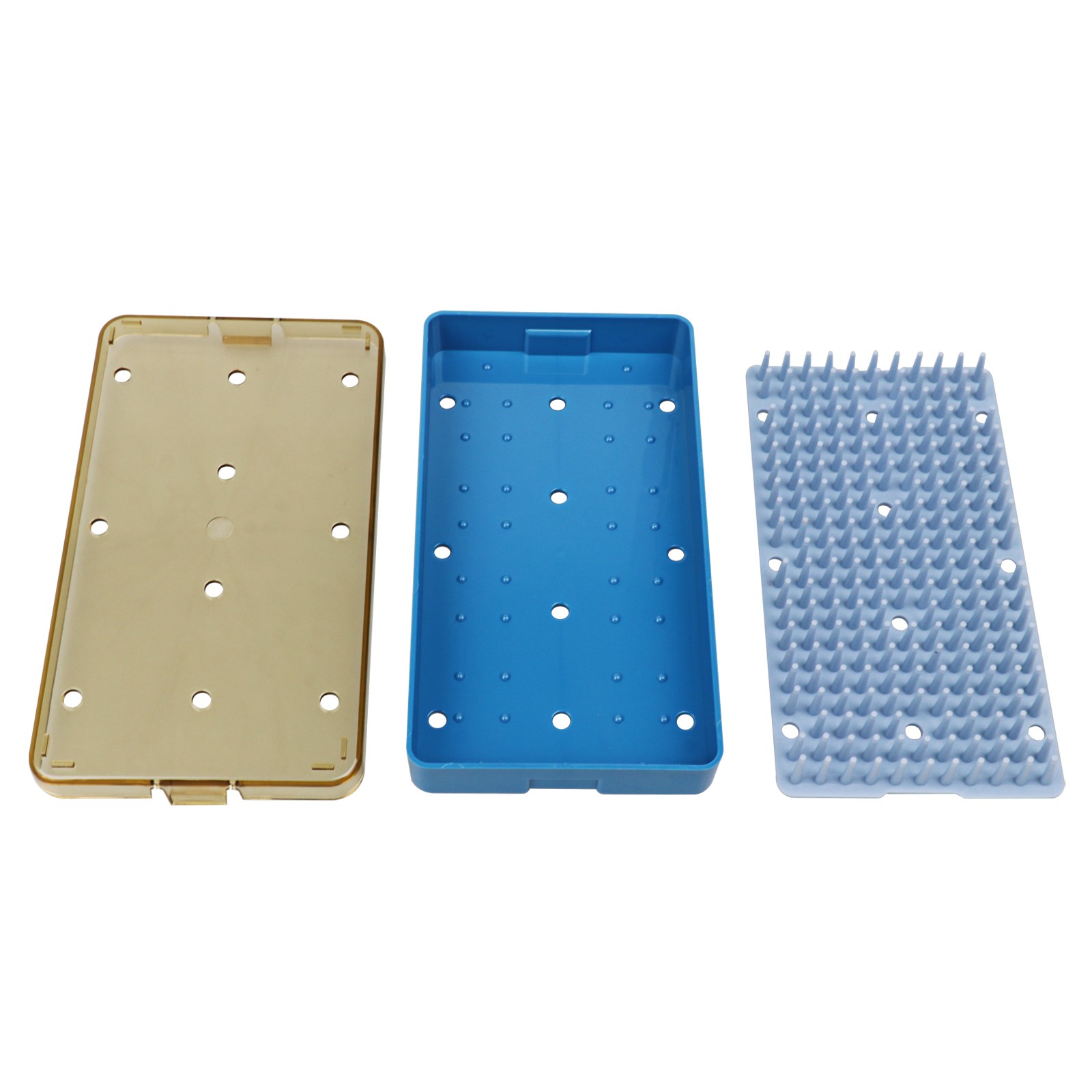 Small Size Dental Silicone Sterilization Tray Case Single Layer Disinfection Box