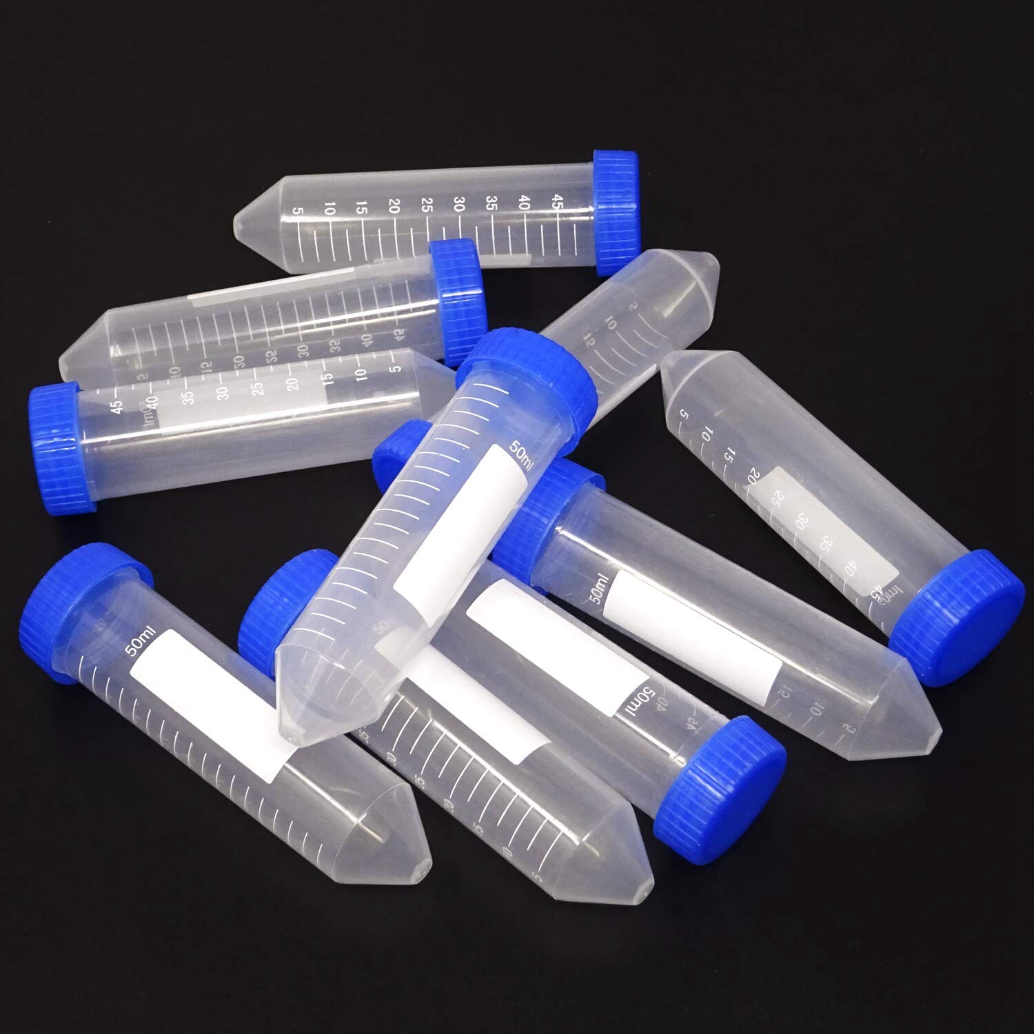 50mL Centrifuge Tube,Sterile,Conical Tube PP,Vial Test Tube,Mark for Agar Slants