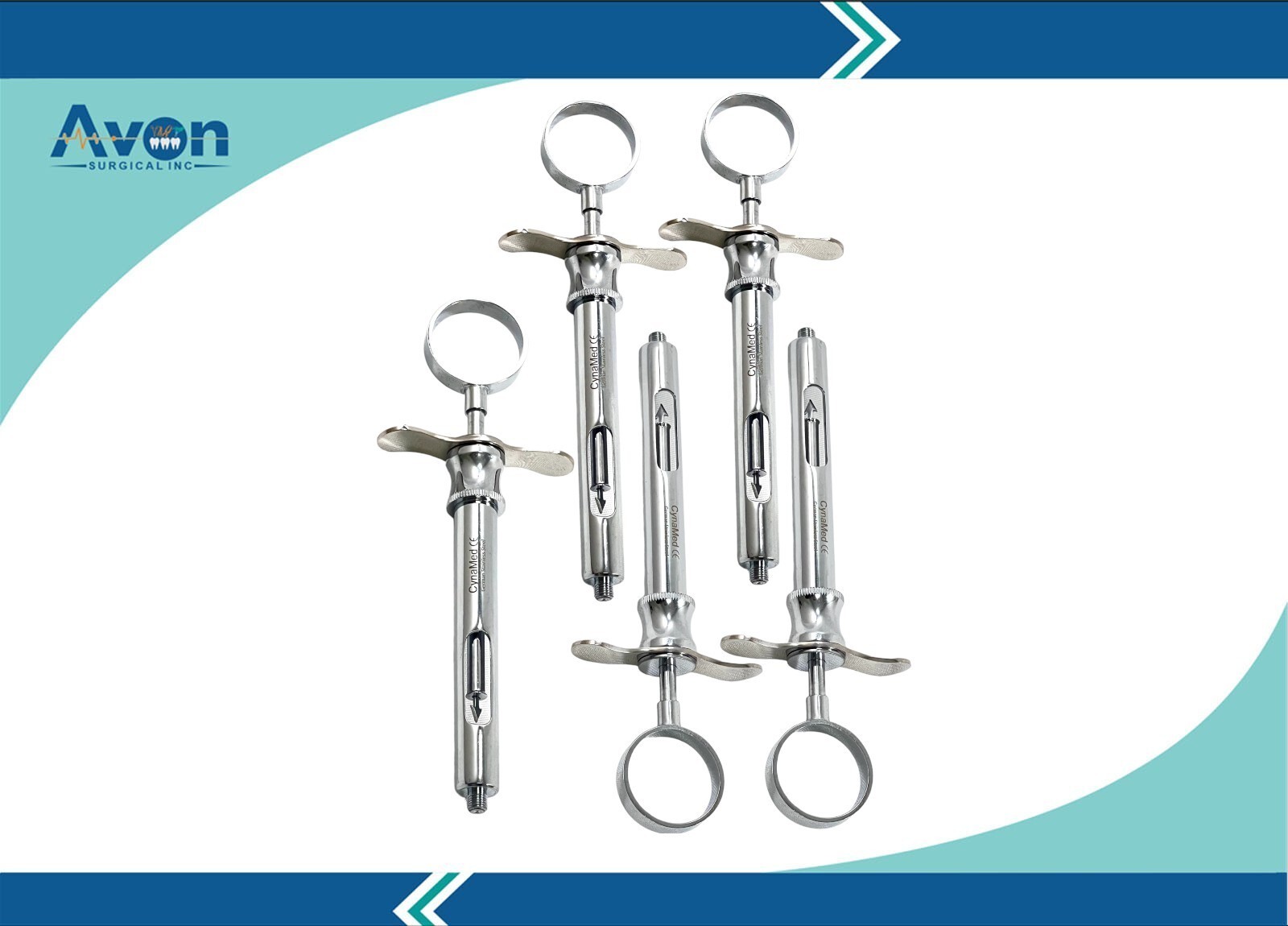 Set of 10 Dental Anesthetic Syringes Type A + Type CW – 1.8mL – German Stainless