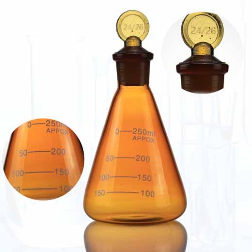 25-500ml Lab Reagent Conical organic Laboratory flask glassware Chemistry