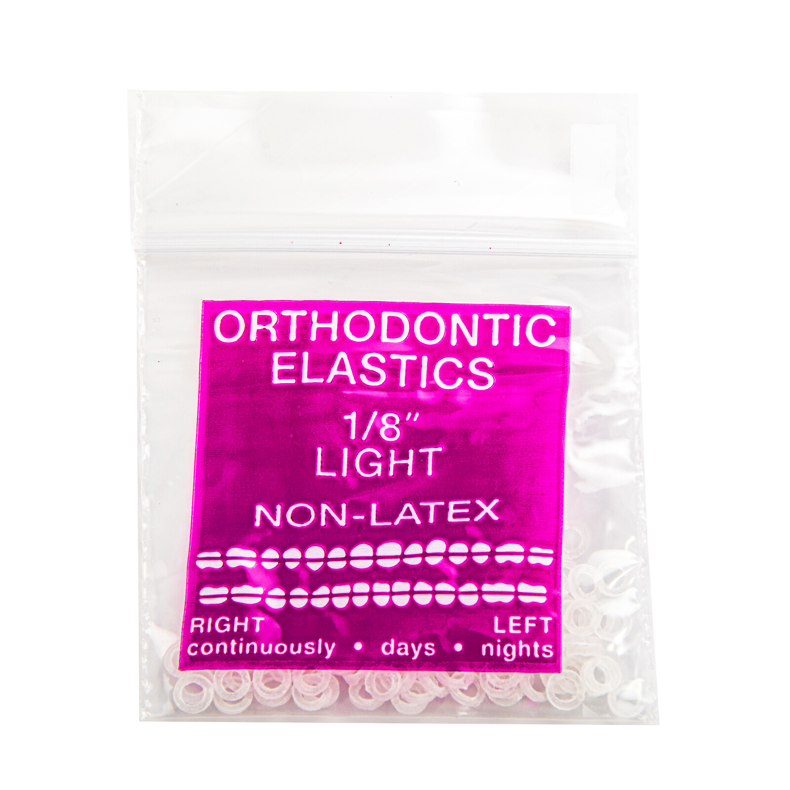 JMU Elastics Bands for Orthodontic Dental Braces Teeth Latex Free Light – Heavy