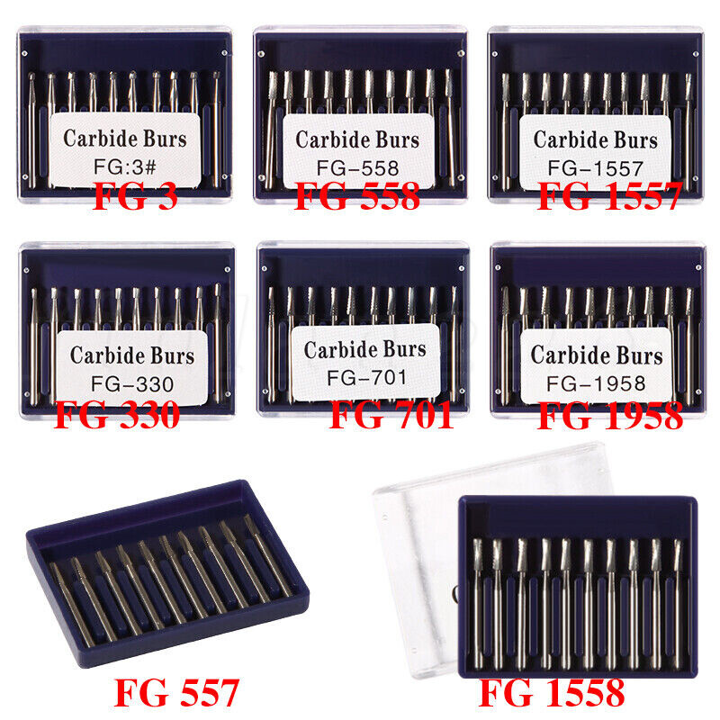 Dental Tungsten Steel Carbide Cutting FG Burs for High Speed Handpiece