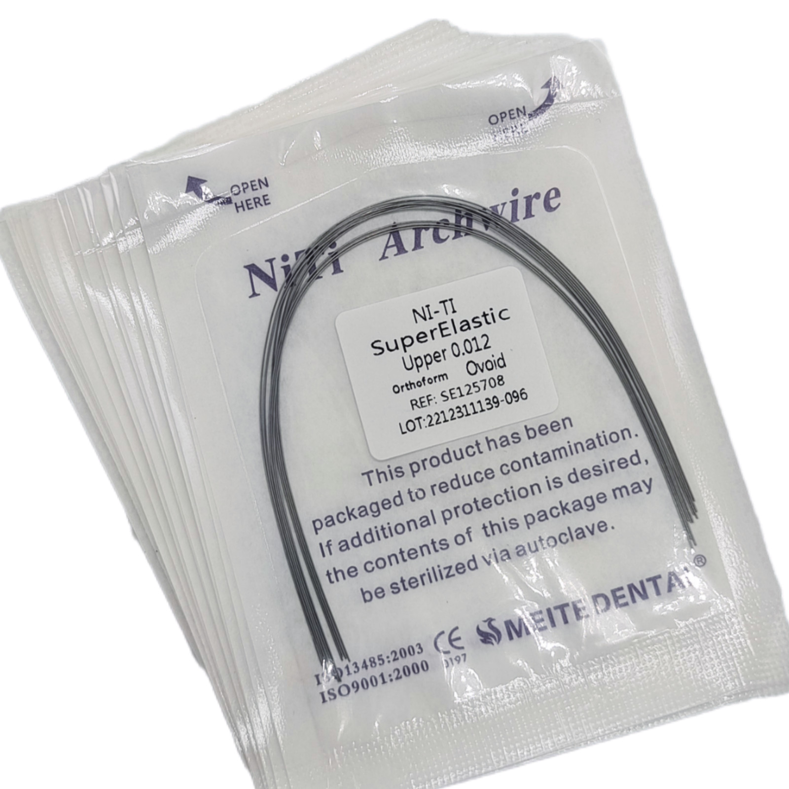 10 Bolsas Arcos de Ortodoncia Dental Redondos Niti Arco de Alambre Su