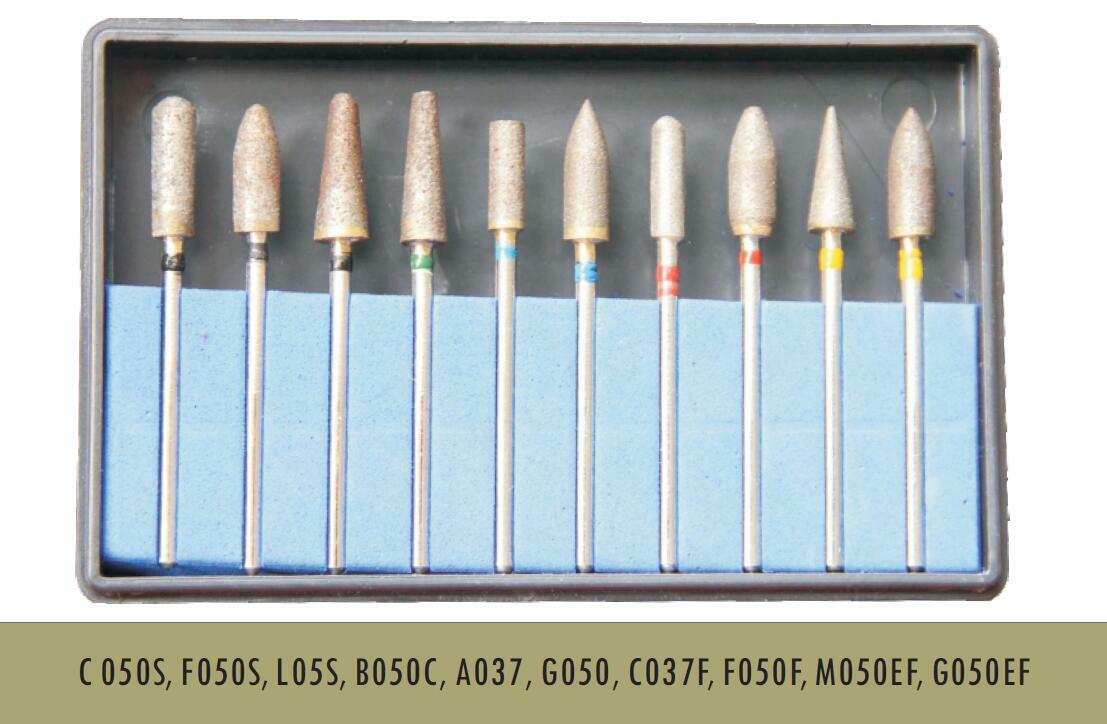 Bomaoer Dental Lab HP Burs Hot Fully-Sintered diamond KITs ZD 104 universal 10PC