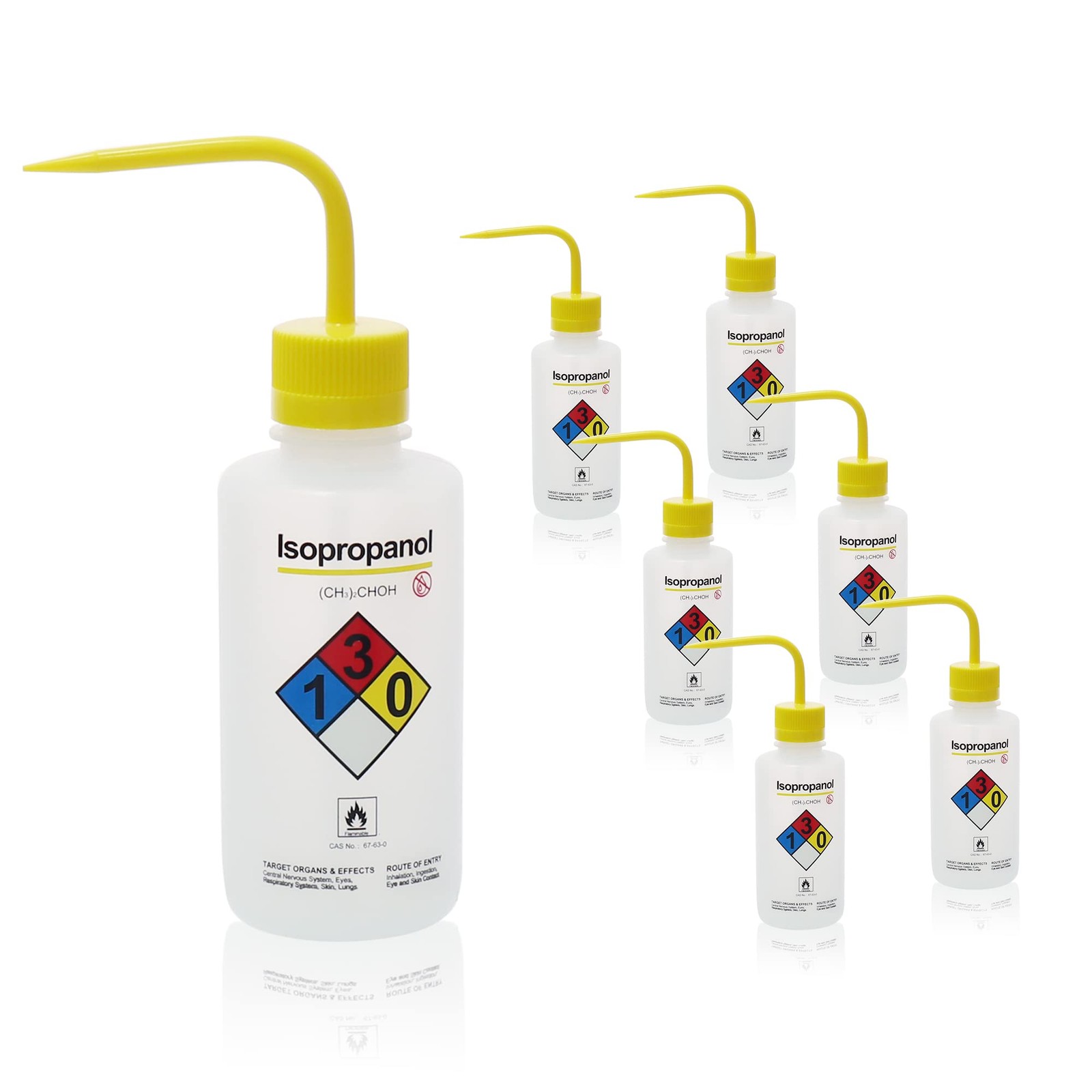 6PCS of Isopropanol Wash Bottles, Vol.500ml 17oz, Squeeze Wash Bottle with Na…