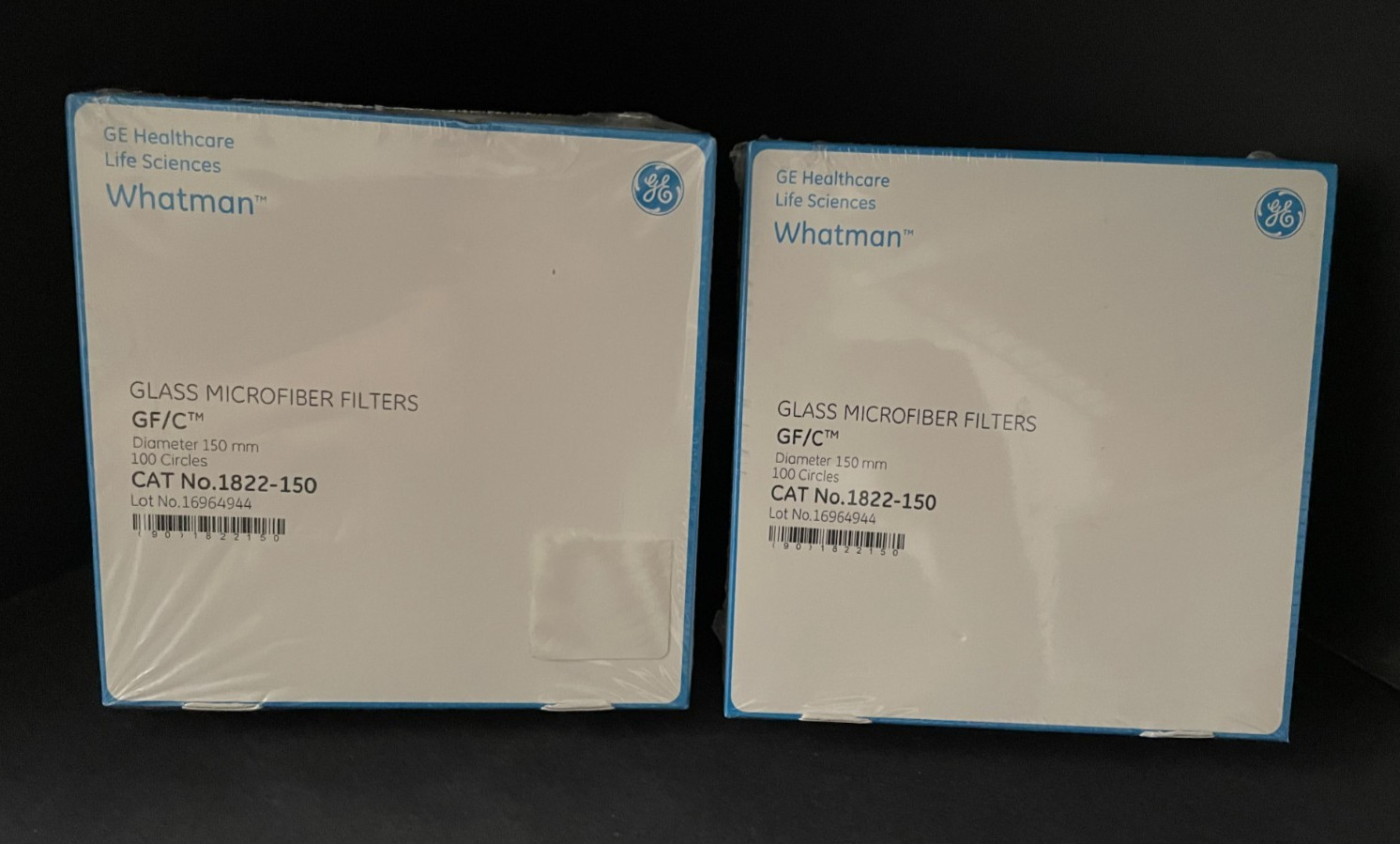GE Whatman GF/C 150mm Glass Microfiber Filters, 200ct (Lot of 2 Boxes), 1822-320