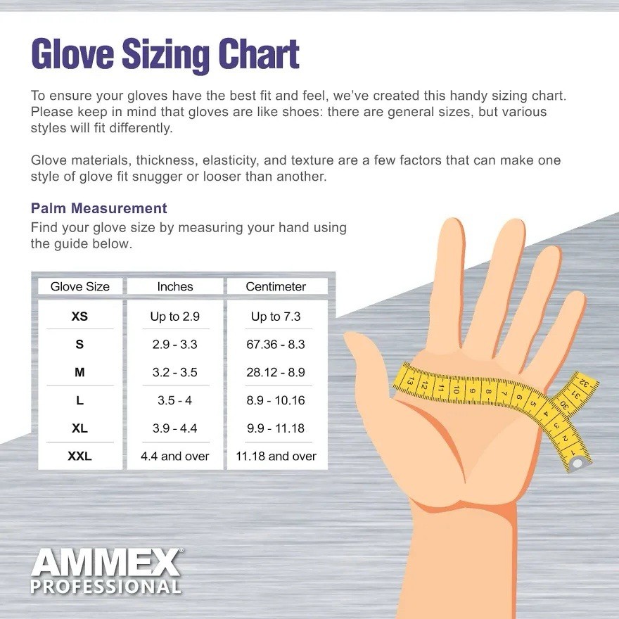 AMMEX Nitrile Disposable Exam Gloves 3 Mil Latex-Free, Case Of 1000, Medium