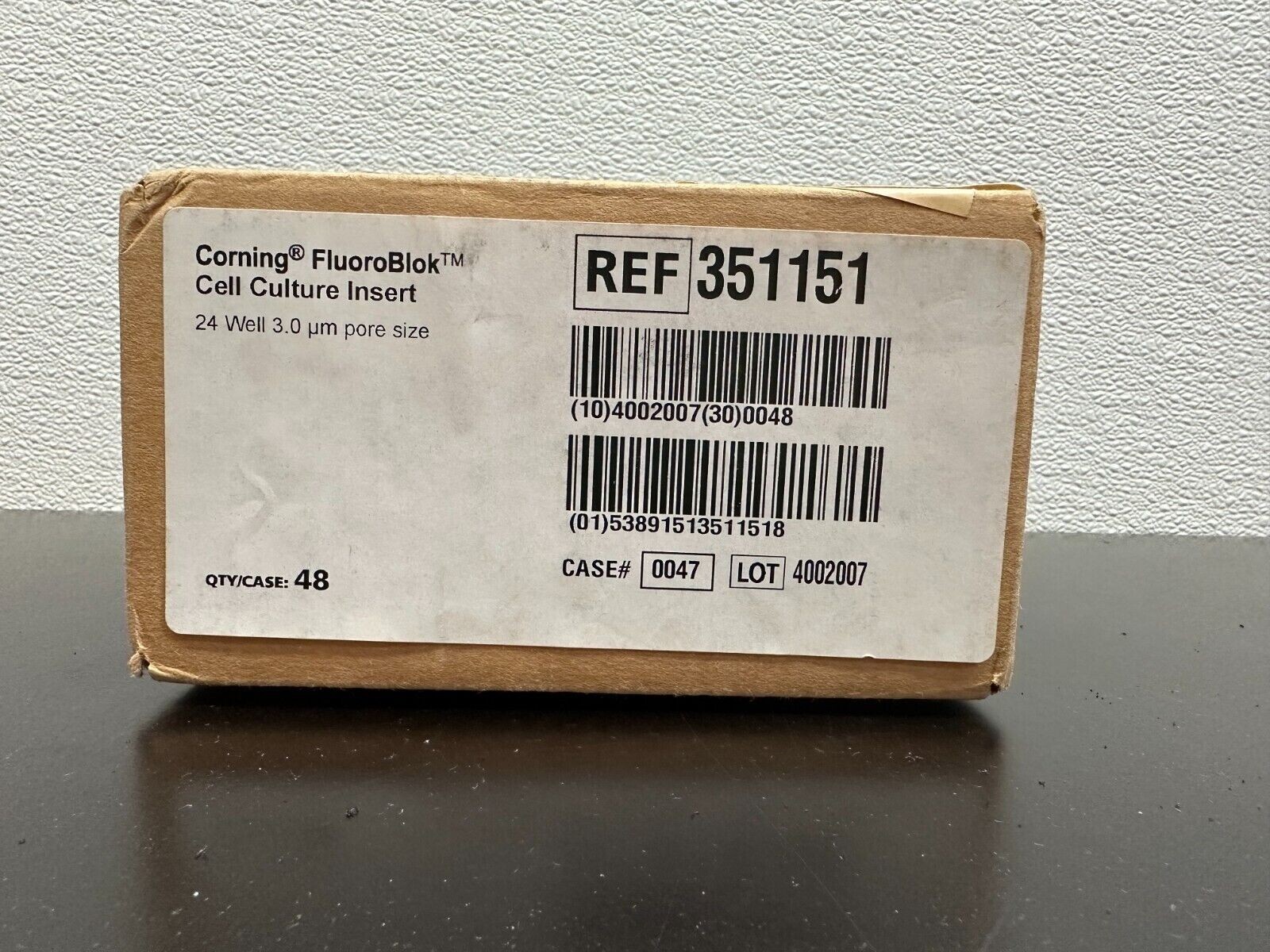 Corning Falcon REF 351151 FluoroBlok Cell Culture Insert 24 Well 3.0 um Pore Siz