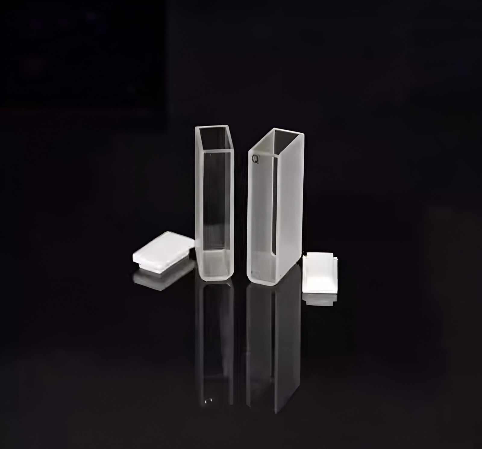 20mm Path Length JGS1 Quartz Cuvette Cell With Lid For UV-Vis Spectroscopy 2PCs