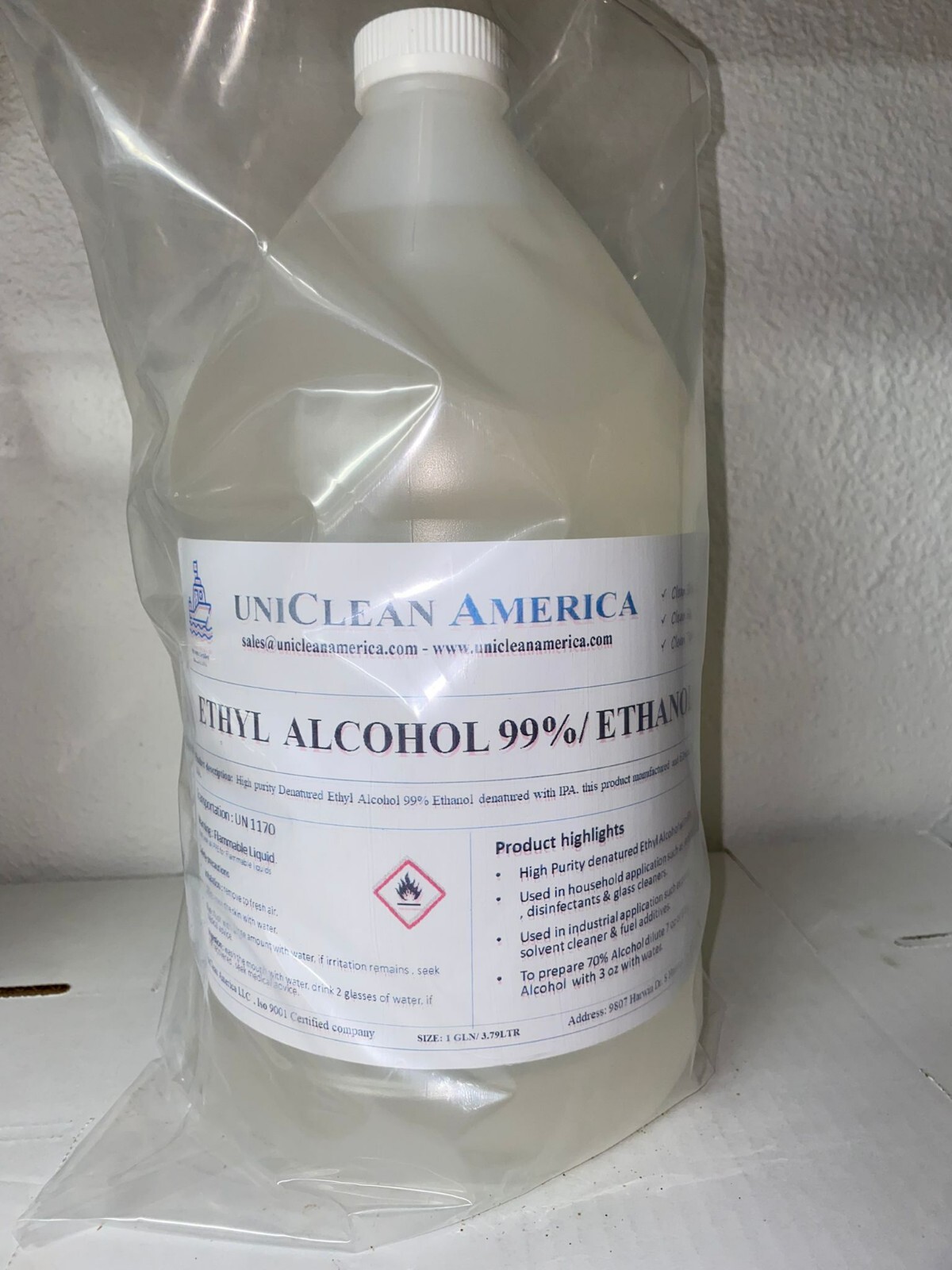 High Purity SDA Ethyl Alcohol 99.6% – made in The USA