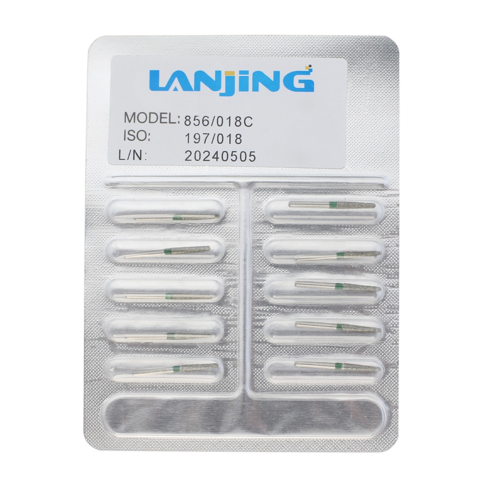 Diamond Dental Burs 856/018C High Speed FG Shank for Implant & Crown Prep 1.8mm