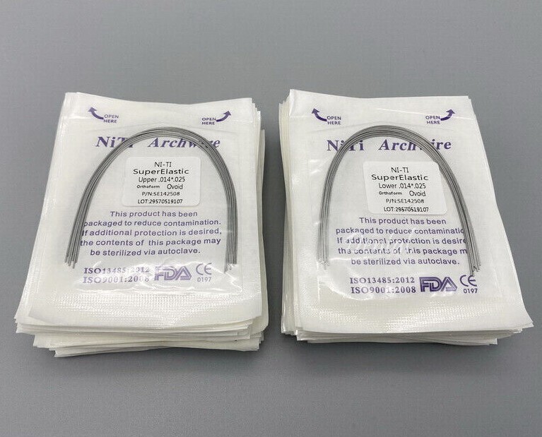 Dental Orthodontic Arch Wire Super Elastic Niti Round Rectangular Natural Form