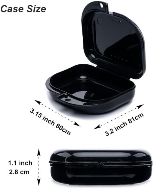 4-Pack Vented Retainer & Denture Cases – Durable, Easy to Clean, Color Options