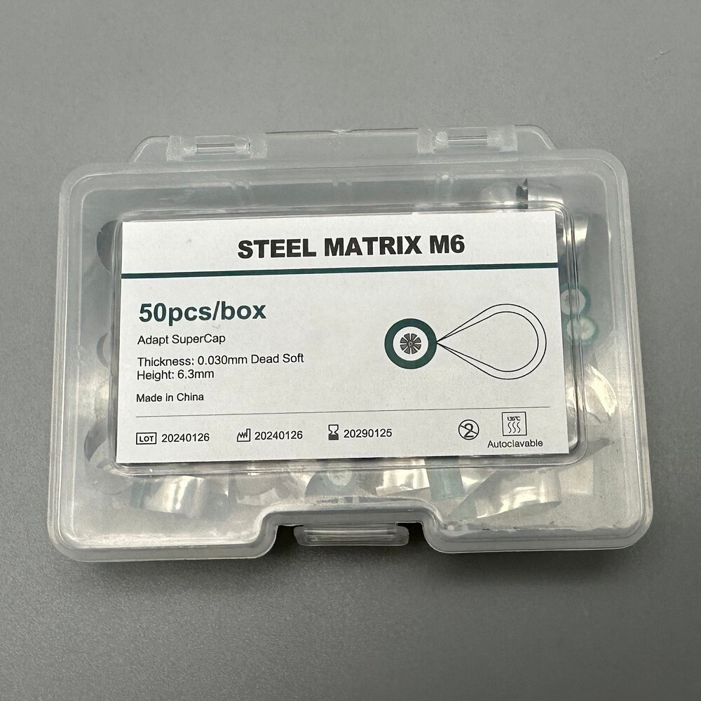 Dental Adapt SuperCap Steel Matrix M6 Matrices 50Pcs/Box Thickness 0.03/0.038mm
