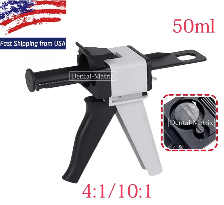 Dental Impression Universal Cartridge Dispenser Delivery Gun 1:1/2:1 4:1/10:1