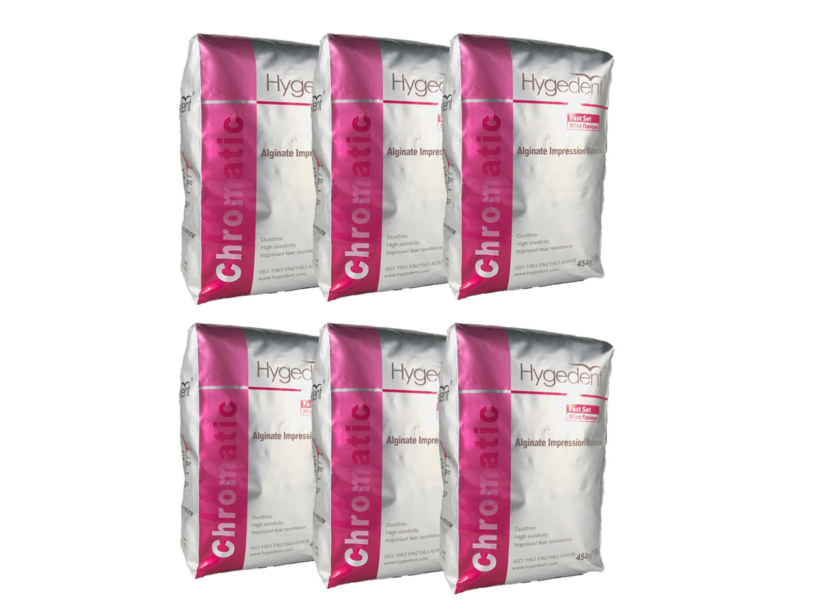 HYGEDENT Chromatic Fast Set MINT Flavour – Alginate Impression 1 lb (6 pack)