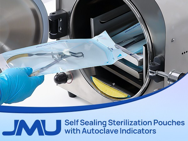 2000/Case JMU Self Sealing Sterilization Pouches Dual Indicator, Size 3.5″x6.5″