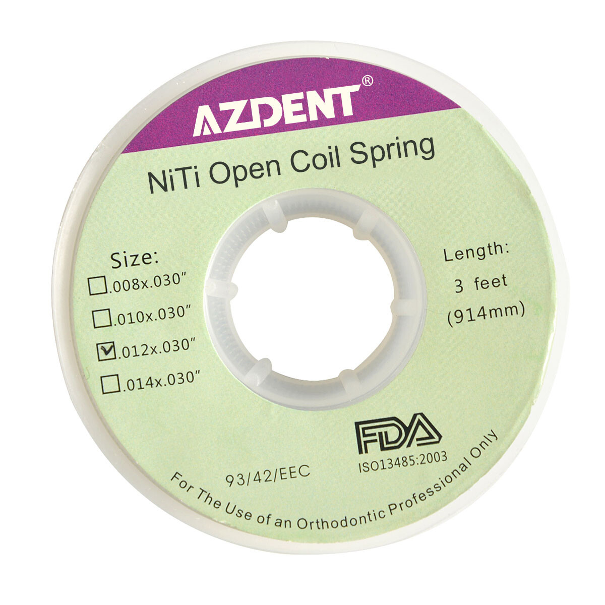 10rolls Resorte espiral abierto Niti ortodoncia Dental Dia.012 pulgadas 914mm
