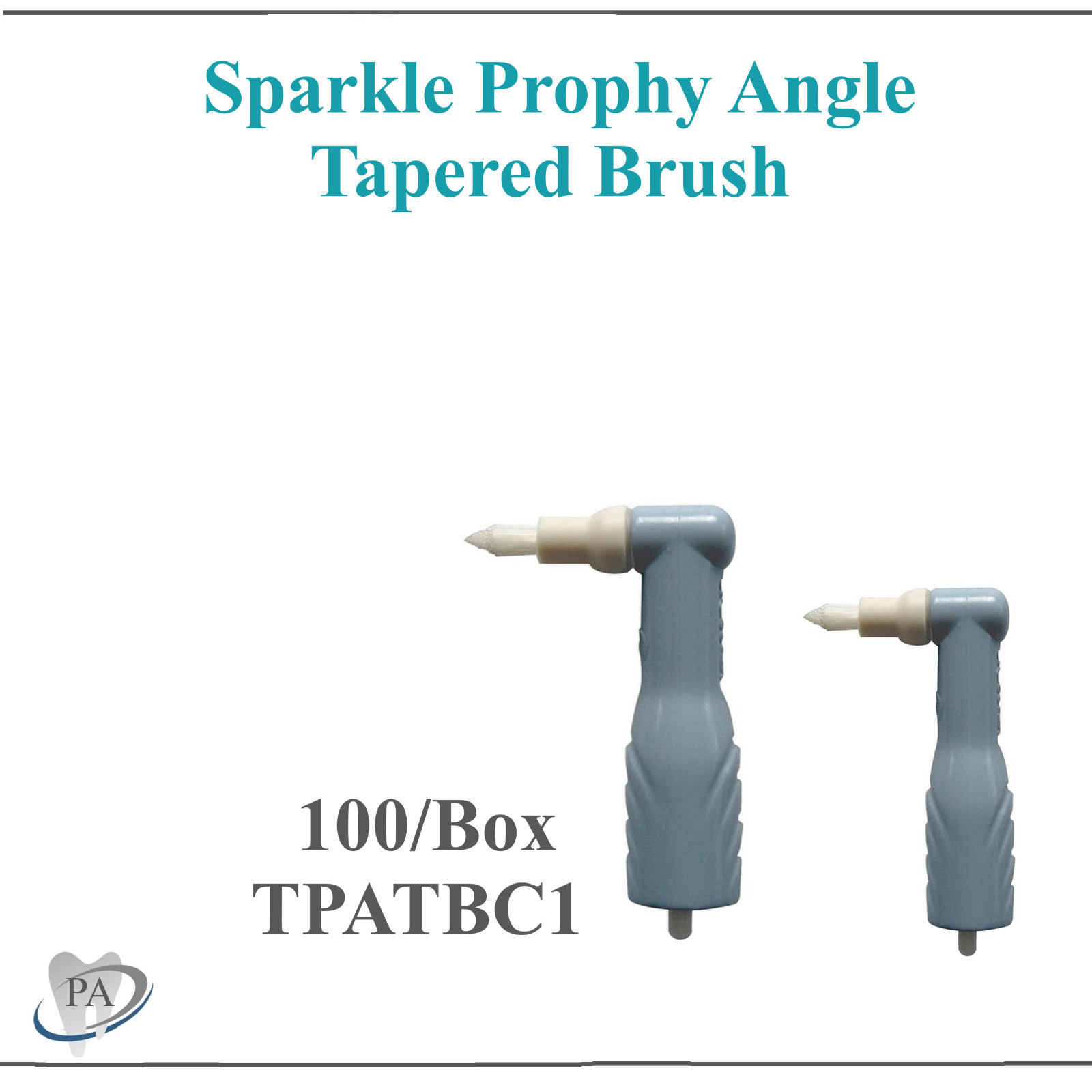 Dental Sparkle Prophy Brush, Tapered Crosstex Prophy Angle Brush 100/Bx, TPATBC1